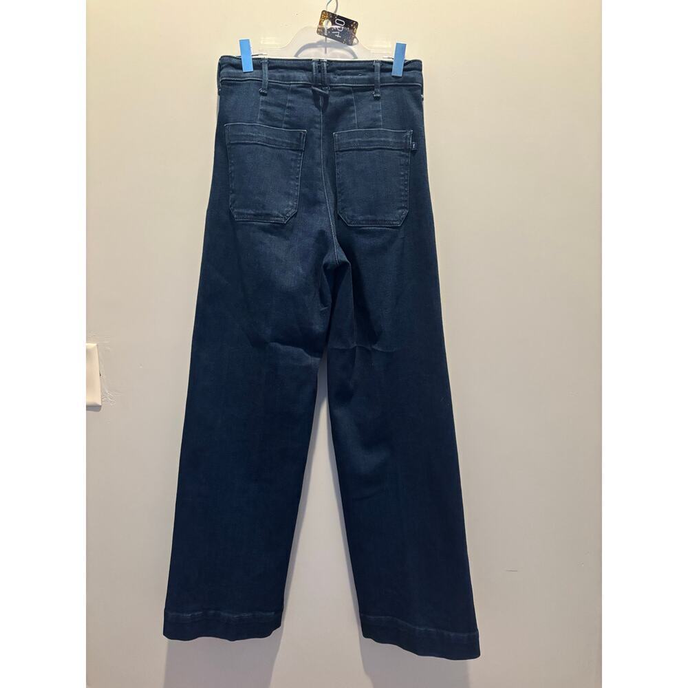 PILCRO ANTHROPOLOGIE THE SKIPPER SIZE 25 WIDE LEG STRETCH DENIM PANT - Picture 4 of 5